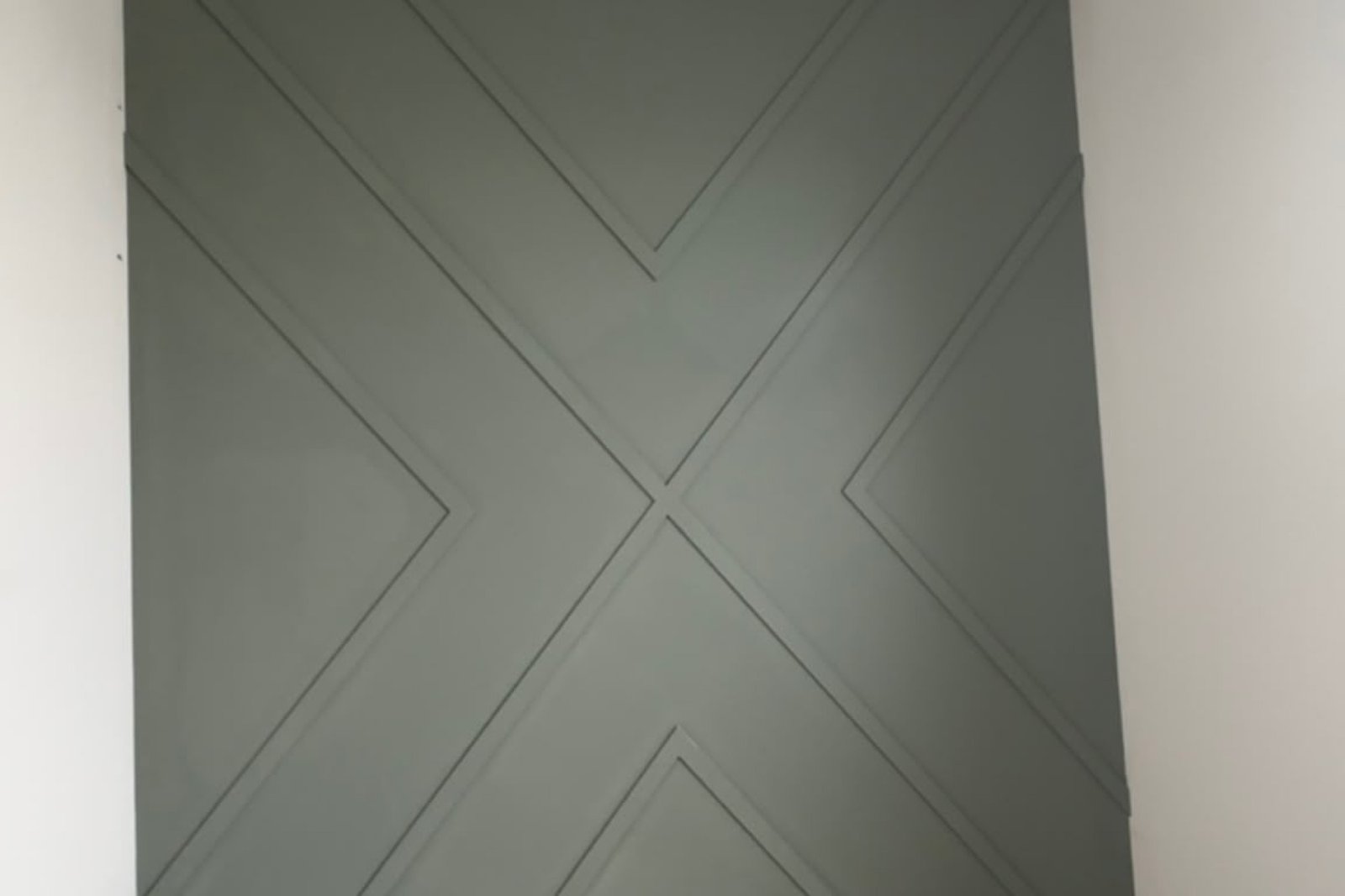 Feature wall after painting