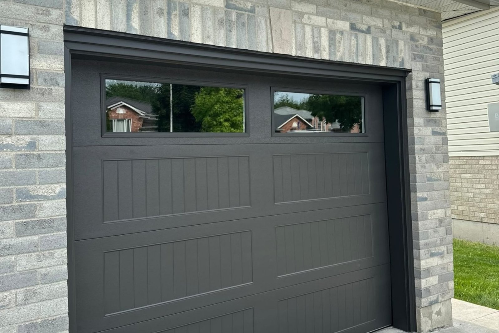 Garage door after painting